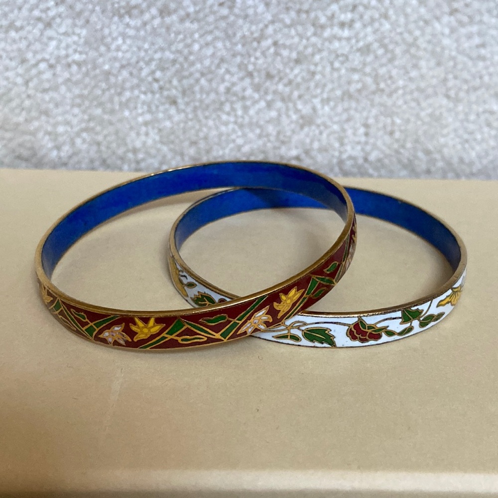 vintage cloisonné bangles